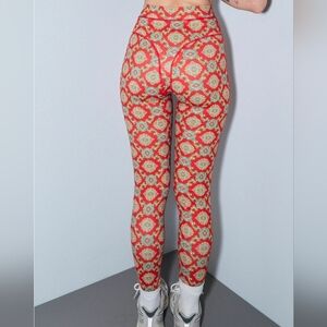 Fashion Brand Company Fancy Red Couch Thong Yoga Leggings